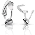 BronaGrand 20 Pieces Clip-on Earring Converter Components Findings with Post, Silver
