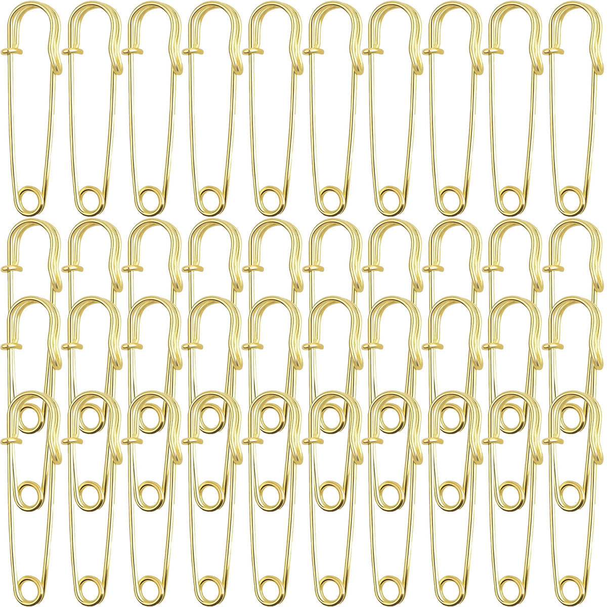 40pcs 5 cm / 2 Inch Metal Large Safety Pins Heavy Duty Blanket Pins Extra Sturdy Safety Pins Bulk for Clothes Blankets Skirts Crafts Kilts Towels Sheets, 4 Colors
