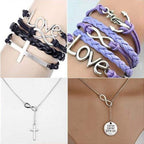 50pcs Mixed Infinity Symbol Charms Pendants for Crafting, Jewelry Findings Making Accessory for DIY Necklace Bracelet