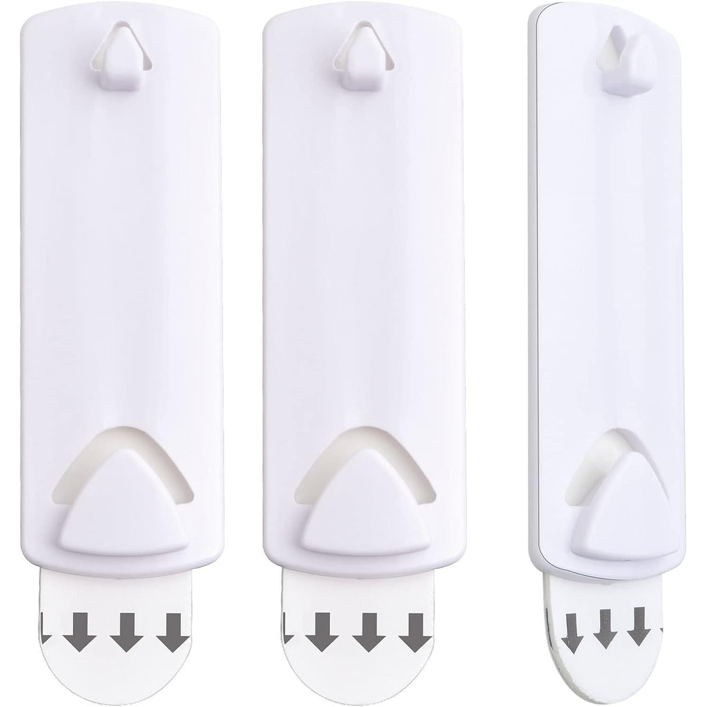 10 Pieces White Picture Hangers Hooks Without Nails No Trace Self Adhesive Art Hanger Hooks Photo Frame Picture Hanging Kit for Bathroom Kitchen Home Door Wall Closet