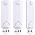 10 Pieces White Picture Hangers Hooks Without Nails No Trace Self Adhesive Art Hanger Hooks Photo Frame Picture Hanging Kit for Bathroom Kitchen Home Door Wall Closet