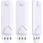 10 Pieces White Picture Hangers Hooks Without Nails No Trace Self Adhesive Art Hanger Hooks Photo Frame Picture Hanging Kit for Bathroom Kitchen Home Door Wall Closet
