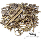 100g Craft Supplies Antique Bronze Medical Nurse Charms Alloy Stethoscope Syringe Nurse Cap Hat Charms Jewelry Medical Charm Pendants for DIY Necklace Bracelet Jewelry Accessory