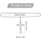 Stainless Steel Mens Womens Cross Necklace Lord's Prayer Pendant Jesus Christian Crucifix Bible Verse Charm Chain Choker Necklaces for Father Mother Easter Gifts