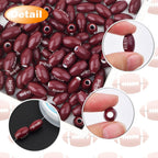 120pcs Large Hole Rugby Spacer Beads Acrylic Football Sports Craft Beads with A Roll of Elastic Crystal String for DIY Friendship Bracelet Necklace Jewelry Making