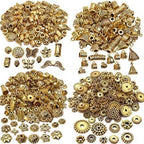 200g (About 400-500pcs) Tibetan Alloy Spacer Beads Flower Bead Caps Bail Beads Rondelle Beads for Jewelry Making DIY Bracelet Necklace Crafts
