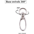 BronaGrand Pack of 50 D Swivel Trigger Clips Hooks Metal Key Ring Lobster Clasps