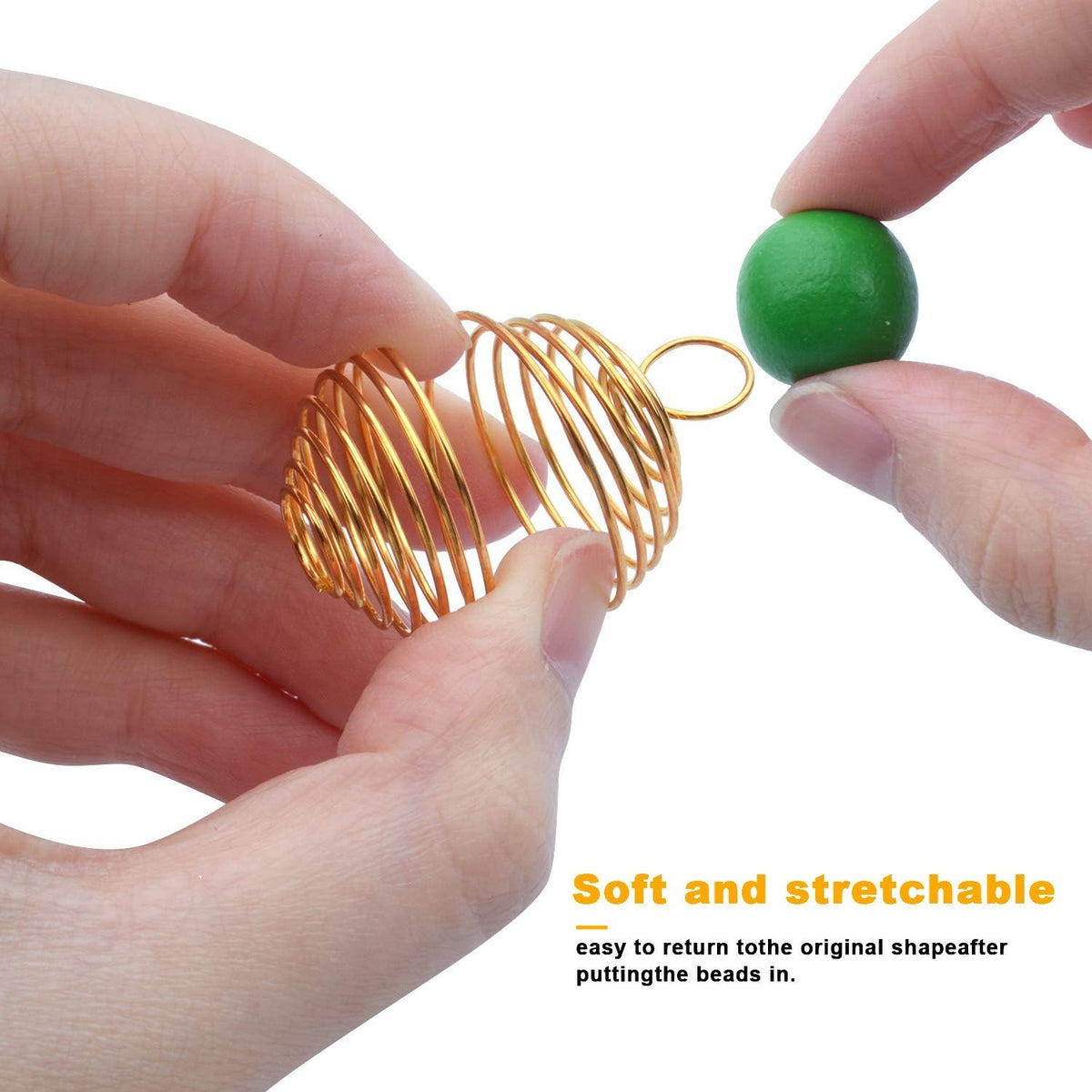 30pcs 3 Sizes Spiral Bead Cages Aromatherapy Balls Cages for Jewelry Making Party Decoration