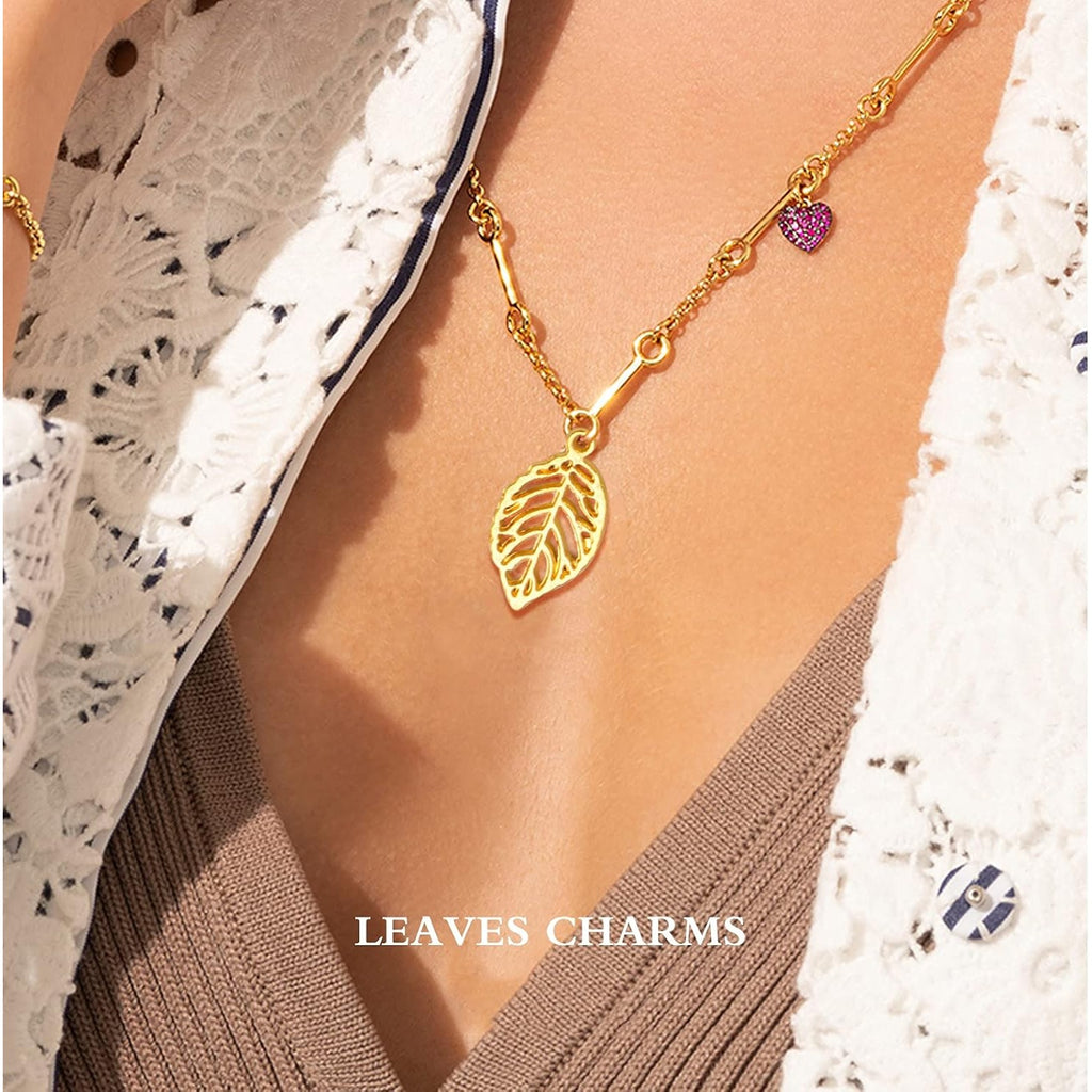 60pcs Gold Plated Leaves Flowers Charms Tree of Life Pendants Charm Alloy Vintage Hollow Charms Jewelry Making Accessory for DIY Necklace Bracelet Earrings Crafts Supplies, 30 Styles