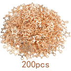 200pcs KC Golden Pentagram Star Charm Pendants Tibetan Alloy Mini Star Shape Celestial Dangle Charms for DIY Bracelet Necklace Jewelry Making Craft Supplies