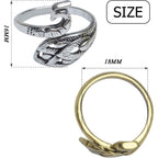 4pcs 16x18mm Adjustable Knitting Loop Crochet Loop Ring Peacock Yarn Guide Finger Holder Knitting Thimble Ring for Crochet Knitting Crafts,Antique Silver and Antique Golden