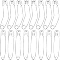 120pcs Silver Curved Safety Pins Metal Straight Safety Pins Rust-Resistant Quilting Basting Pins Bulk for Clothes Sewing Handicrafts Home Office Uses, 2 Styles