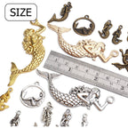 100g Mixed Mermaid Charms Alloy Charms Tibetan Pendant for DIY Bracelet Necklace Jewelry Making Findings Craft Supplies