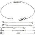 6 Pieces Stainless Steel Extender Chains Hypoallergenic Adjustable Sliding Necklace Extender Chains with Lobster Clasps for DIY Necklace Bracelet Jewelry Making Supplies