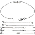 6 Pieces Stainless Steel Extender Chains Hypoallergenic Adjustable Sliding Necklace Extender Chains with Lobster Clasps for DIY Necklace Bracelet Jewelry Making Supplies
