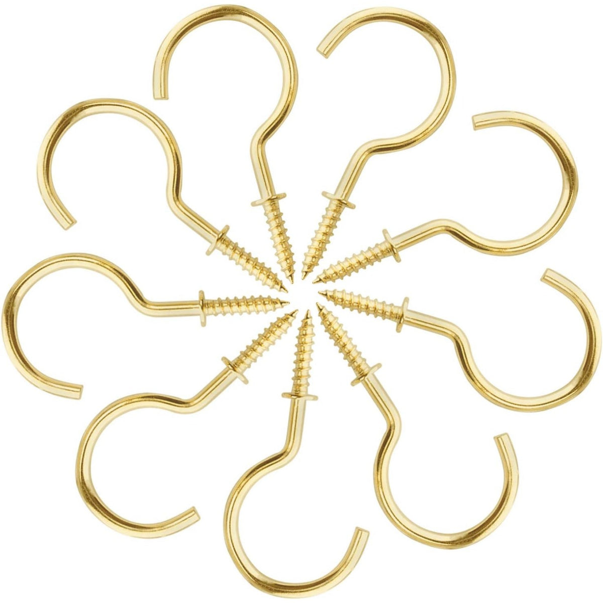 20 Pieces Screw in Ceiling Hooks,2.8 inches Metal Cup Hook Hangers for Hanging Plants,Kitchen (Gold)
