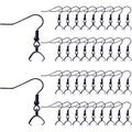 Stainless Steel Earring Hooks, 50pcs Black With Pendant Clasp - Hypoallergenic Ear Wire Ball Hooks for Jewelry Making