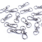 60 Pieces Metal Swivel Lanyard Snap Hook with Key Rings(Small Size)