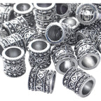 60pcs Antique Silver Rondelle Spacer Beads, Tibetan Alloy, 8mm Diameter x 8mm Thickness x 5.5mm Hole, Loose Beads for Jewelry DIY Bracelet Necklace Making and Crafting