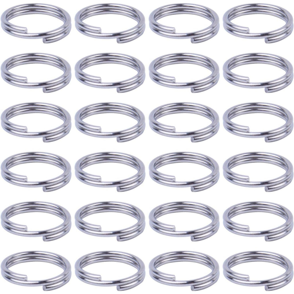 BronaGrand 200 Pieces Small Key Chain Rings Split Ring Key Chains for Keys Organization,10mm Diameter (Silver)