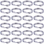 BronaGrand 200 Pieces Small Key Chain Rings Split Ring Key Chains for Keys Organization,10mm Diameter (Silver)