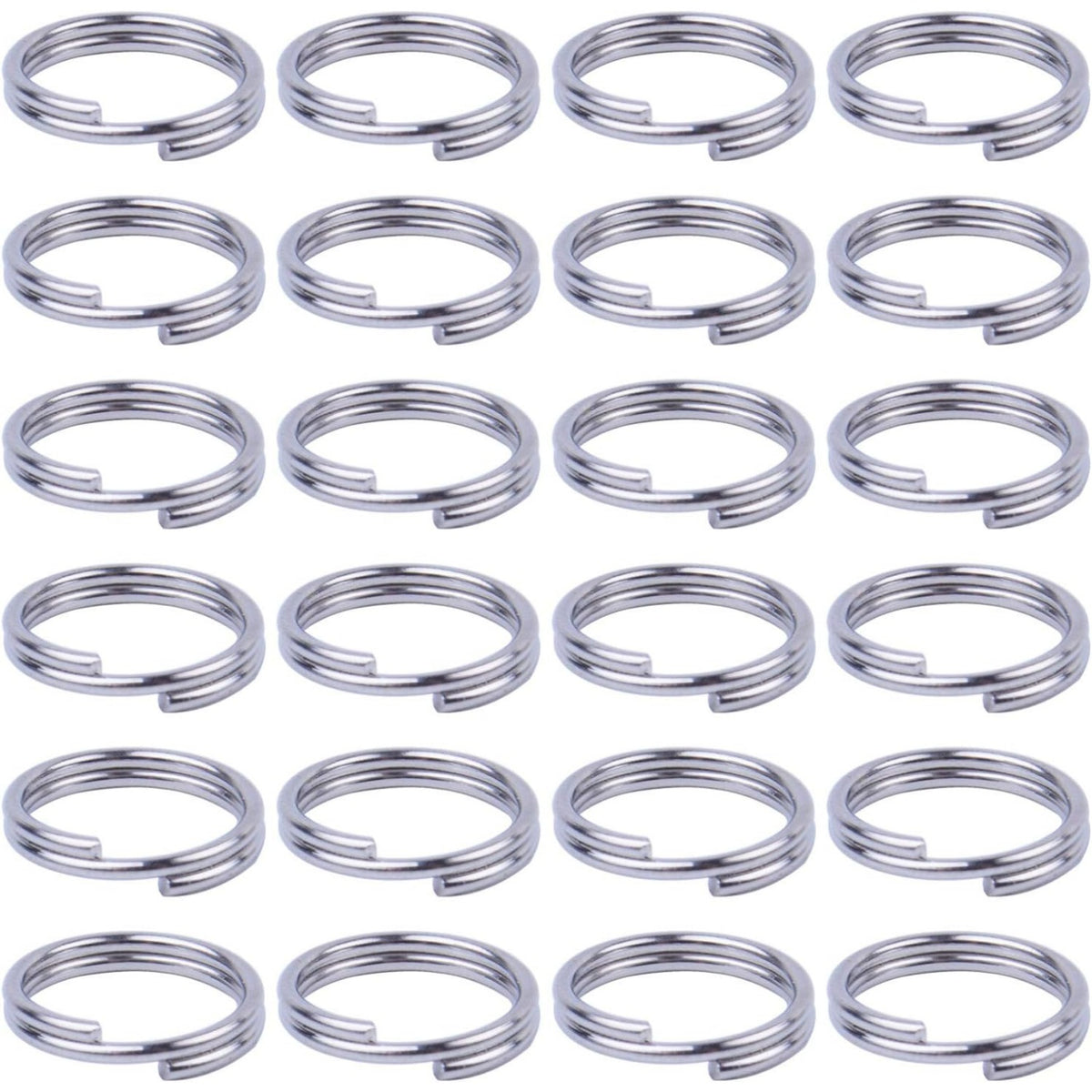 BronaGrand 200 Pieces Small Key Chain Rings Split Ring Key Chains for Keys Organization,10mm Diameter (Silver)