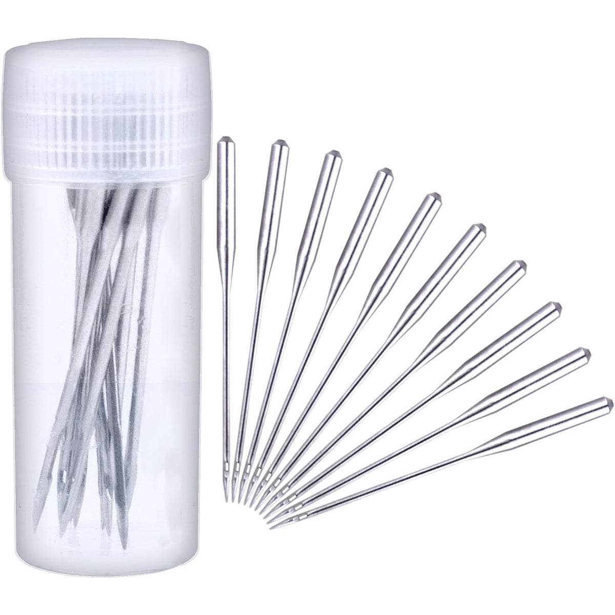 50 Pieces Sewing Needles Home Sewing Machine Needles, Size 9, 11, 14, 16, 18, with 5 Needle Bottles, 10 Pieces Per Size