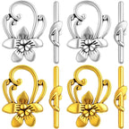 20 Sets Butterfly Bracelet Toggle Clasps T-Bar End Tibetan Closure Filled Fastener Hook Toggle Connectors for DIY Necklace Jewelry Craft Making, 2 Colors