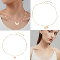 2pcs Bohemian Puka Shell Necklaces Layered Sequins Starfish Conch Seashell Pearl Beaded Choker Necklace Surfer Hawaii Jewelry Accessories for Women Summer Beach