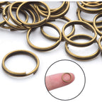 200 Pieces Small Bronze Key Chain Rings Split Ring Key Chains for Keys Organization,10mm Diameter