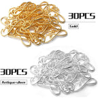 60pcs Infinity Love Symbol Connectors Charms Pendants Alloy Infinity Beads Charms for DIY Bracelet Necklace Jewelry Making Accessories,Gold,Antique Silver