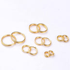 1200pcs Golden Split Jump Rings Double Closed Jump Rings Jewelry Split Rings with a Craft Jump Loop Opener for DIY Art Crafts Handmade Decoration, 4mm/5mm/6mm/7mm/8mm/10mm