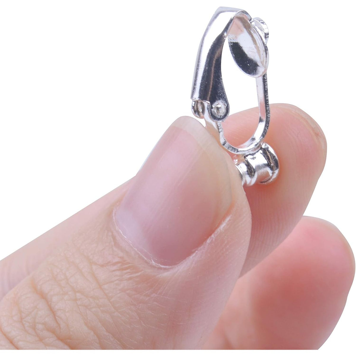 BronaGrand 20 Pieces Clip-on Earring Converter Components Findings with Post, Silver