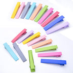 50pcs 10 Colors Alligator Hair Clips Metal Duck Bill Hairclips Single Prong Non-slip Hair Barrette Sectioning Hairpins for Women Salon Styling DIY Accessories