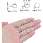 40pcs 6 mm Silver Round Spring Ring Clasps with 50pcs 6 mm Bright Silver Open Jump Rings Connector Accessories for DIY Necklace Bracelet Jewelry Making Findings
