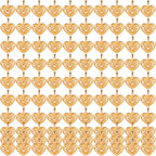 100 Pieces Heart Charms Pendants Metal Beads for Jewelry Making Bracelet Necklace,Antique Silver and Gold