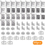 60 Pieces Small Book Charms Metal Notebook Diary Pendants Charm for Bracelet DIY Necklace Keychain Jewelry Making, 6 Styles,Antique Silver