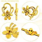20 Sets Butterfly Bracelet Toggle Clasps T-Bar End Tibetan Closure Filled Fastener Hook Toggle Connectors for DIY Necklace Jewelry Craft Making, 2 Colors