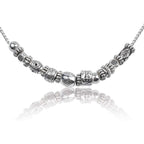 100g (About 130-180pcs) Antique Silver Round Small Beads Jewelry Bead Charm Spacers for Jewelry Making Bracelets Necklace