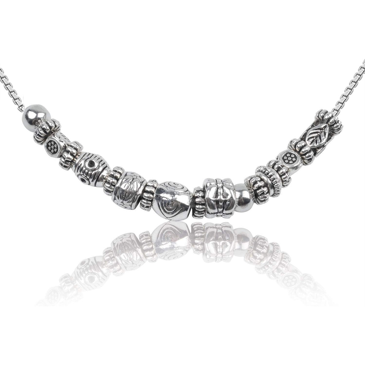 100g (About 130-180pcs) Antique Silver Round Small Beads Jewelry Bead Charm Spacers for Jewelry Making Bracelets Necklace