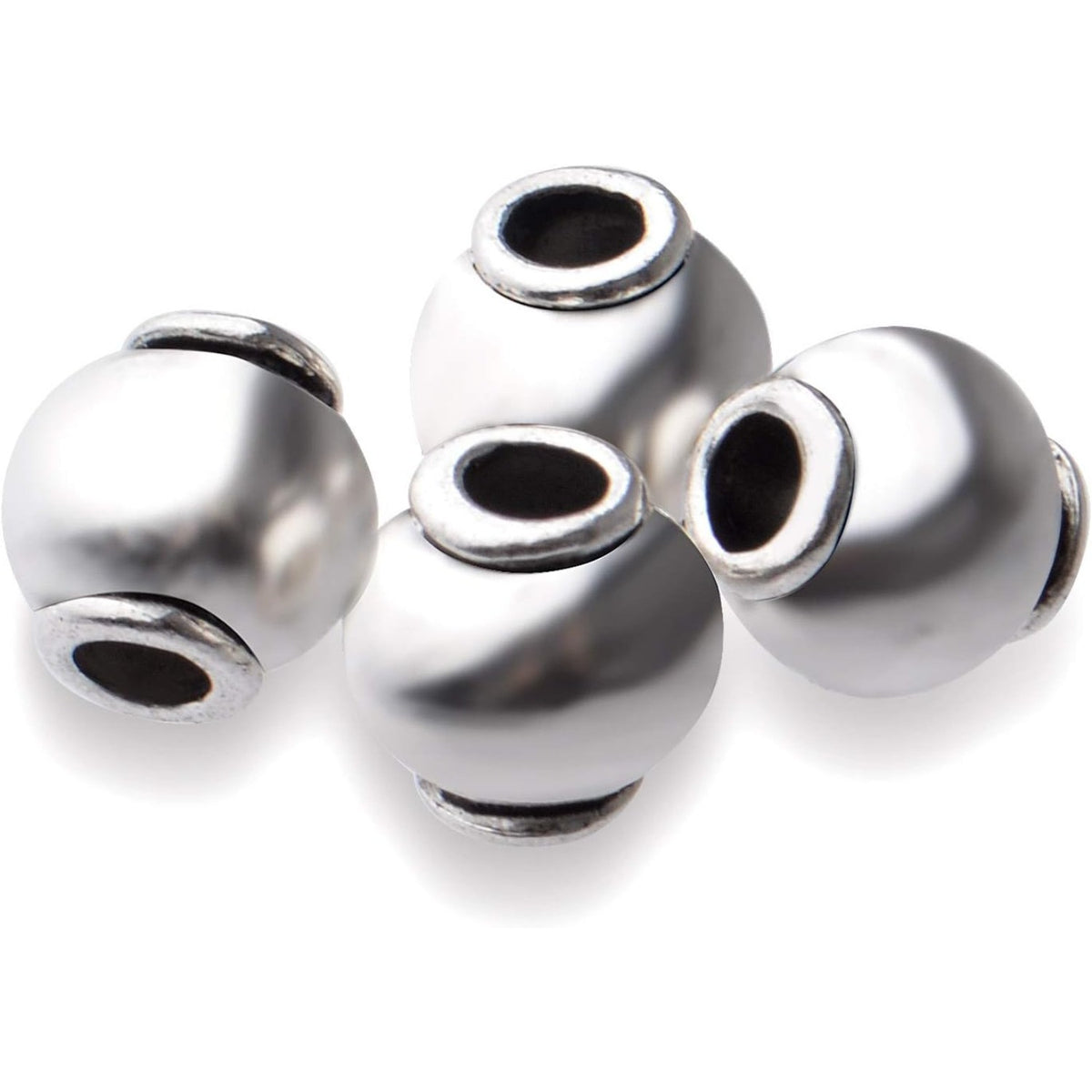50pcs 8mm Antique Silver Lantern Shape Alloy Tibetan Beads Round Spacer Beads for Jewelry Making