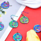10pcs Rainbow Color Hypoallergenic Wolf Head Charms Stainless Steel Animal Head Shape Dangle Pendants Hanging Ornaments for DIY Necklace Bracelet Jewelry Making Supplies