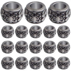 100 Pieces Gun Black Rondelle Spacer Beads - European Large Hole Tube Column Loose Charm Beads - Accessories for DIY Bracelet Necklace Earrings Jewelry Making