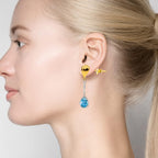 16pcs Golden Plated Brass Locking Earring Safety Backs Hypoallergenic Round Disc Secure Magic Earring Backs Lifters Butterfly Clasps Replacements for Stud Earring, 2 Colors