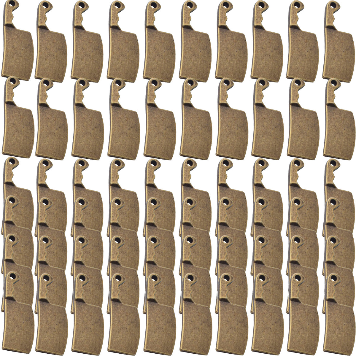 60pcs Kitchen Charms,23.5mm×9mm Alloy Knife Meat Cleaver Charm Pendants for DIY Bracelet Necklace Jewelry Crafts Making Supplies,2 Colors