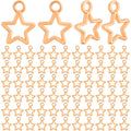 200pcs KC Golden Pentagram Star Charm Pendants Tibetan Alloy Mini Star Shape Celestial Dangle Charms for DIY Bracelet Necklace Jewelry Making Craft Supplies
