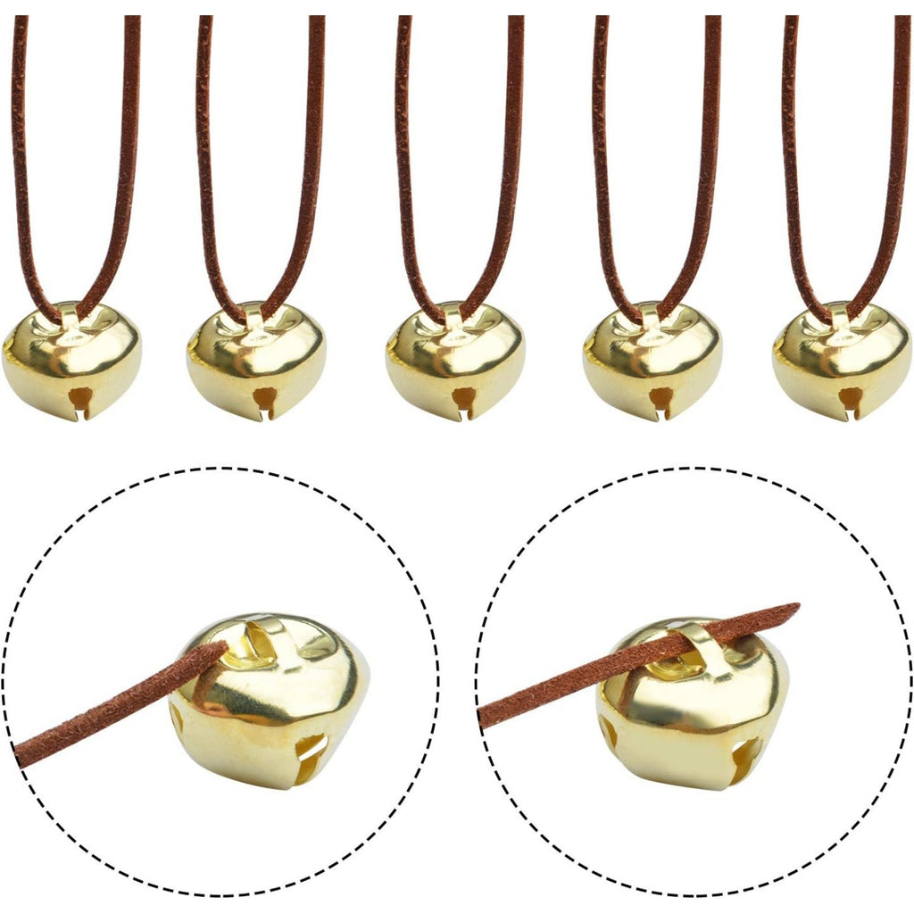 50pcs Jingle Bells, 1 Inch Craft Bells Bulk DIY Bells for Christmas Festival Decoration Home Decoration,Gold