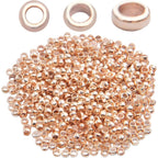 1000pcs Crimp Beads Positioning Beads Mini Spacer Beads for Jewelry Bracelet Making,Rose Gold