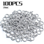Eye Screw Hooks,100pcs 19x10mm Screw in Eye Hooks Self Tapping Eye Screws Thread Eyebolt for Crafting Jewelry Making Hanging Small Items