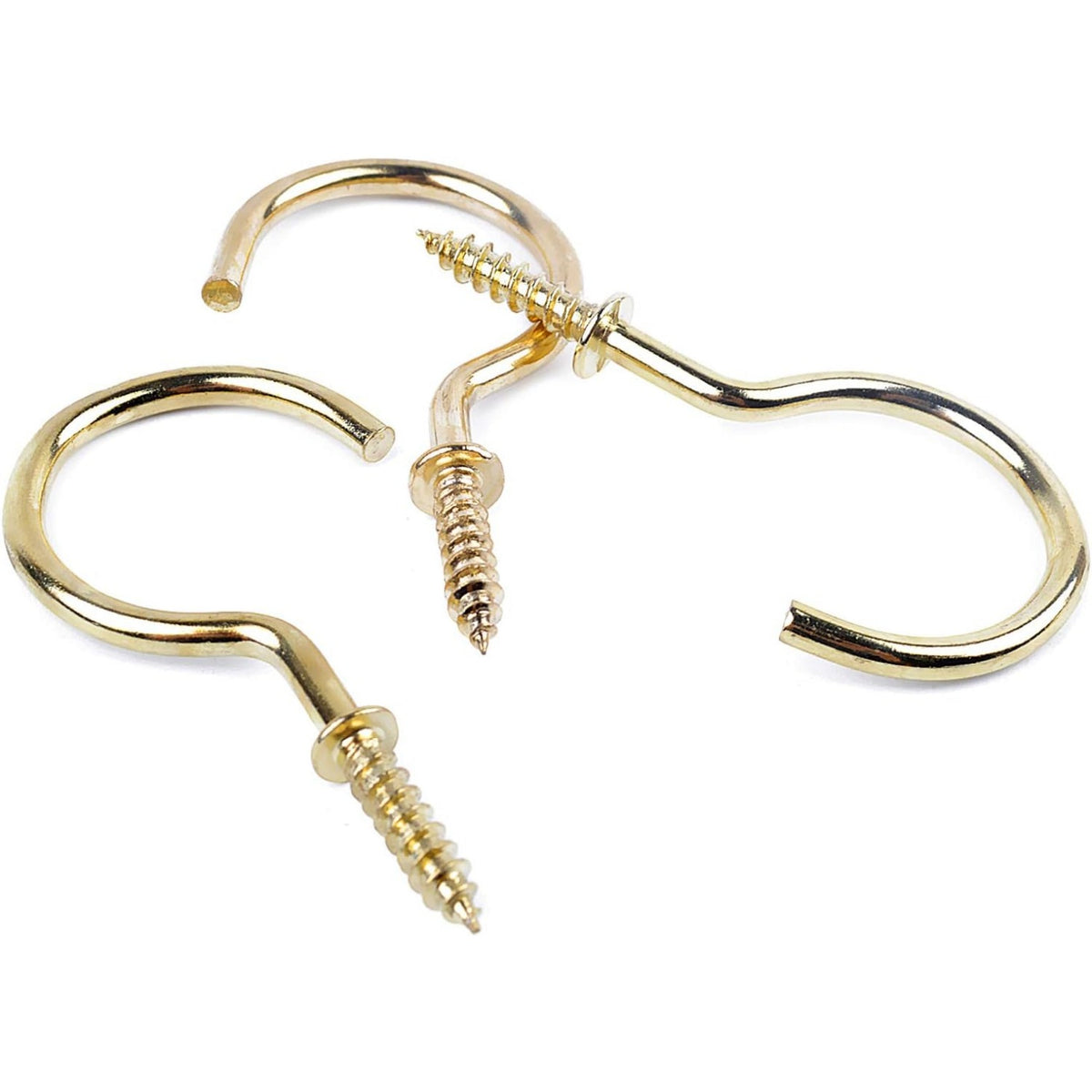 20 Pieces Screw in Ceiling Hooks,2.8 inches Metal Cup Hook Hangers for Hanging Plants,Kitchen (Gold)